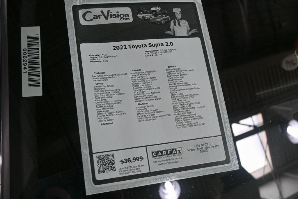 used 2022 Toyota GR Supra car, priced at $35,999