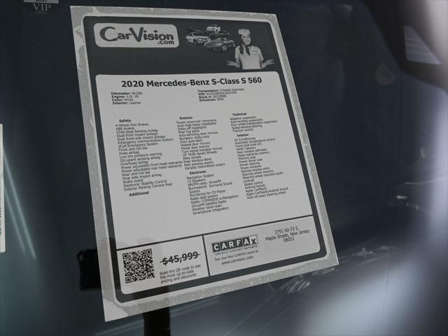 used 2020 Mercedes-Benz S-Class car, priced at $39,499