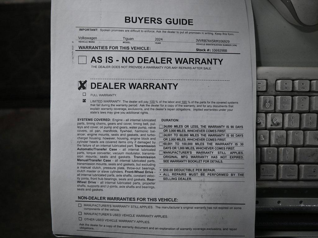 used 2024 Volkswagen Tiguan car, priced at $21,499