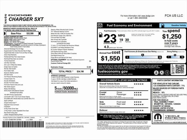 used 2022 Dodge Charger car, priced at $20,999