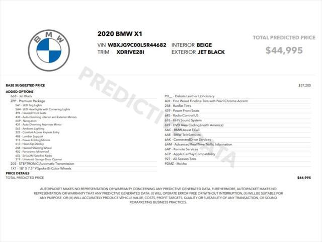 used 2020 BMW X1 car, priced at $23,499