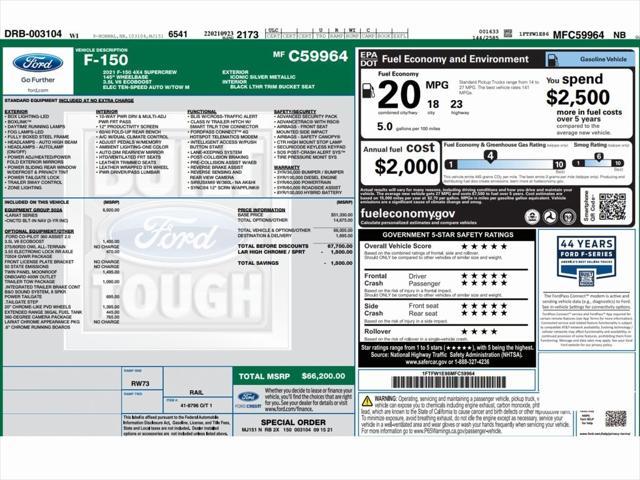 used 2021 Ford F-150 car, priced at $32,999