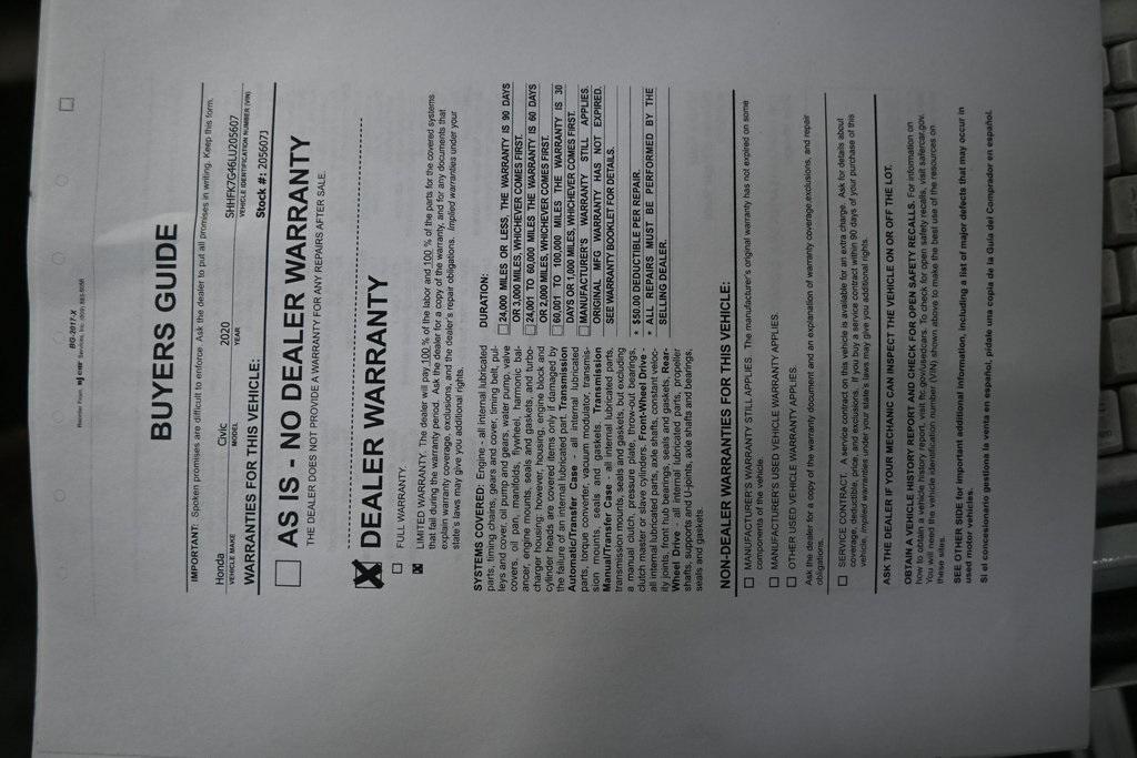 used 2020 Honda Civic car, priced at $18,499