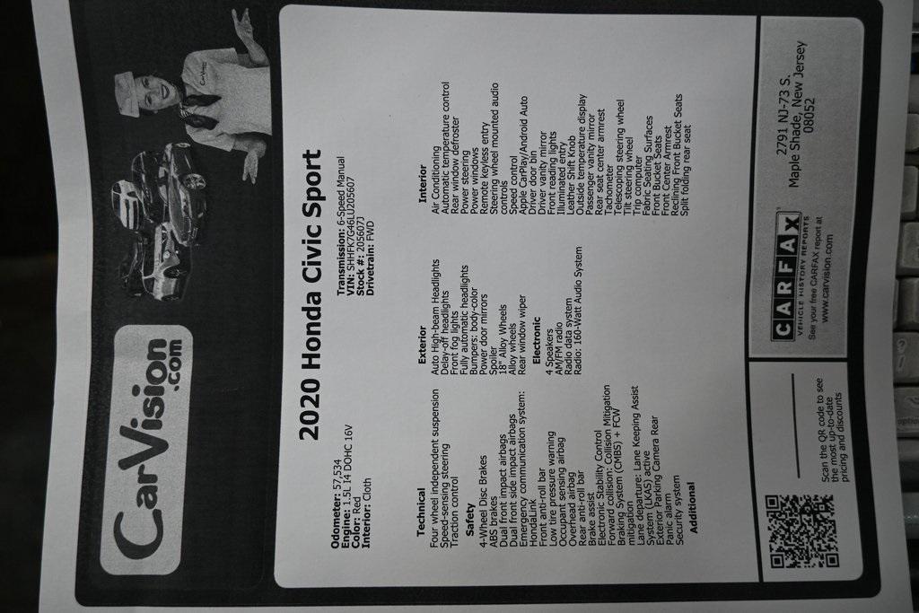 used 2020 Honda Civic car, priced at $18,499