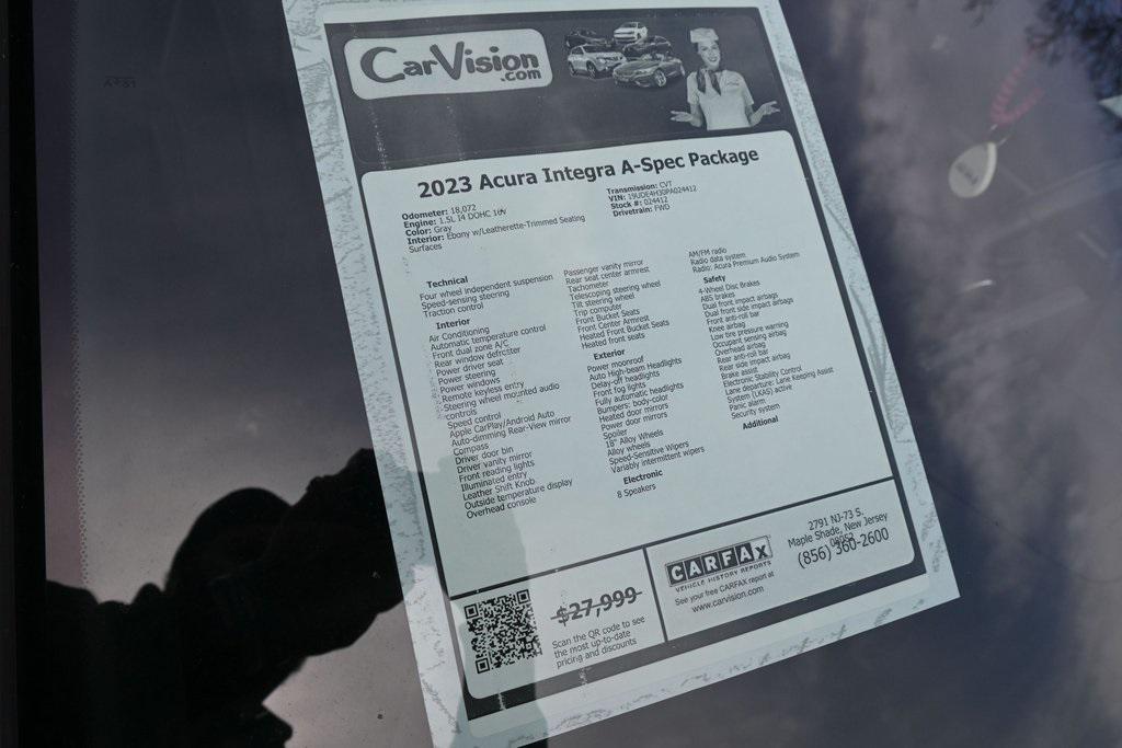 used 2023 Acura Integra car, priced at $25,499