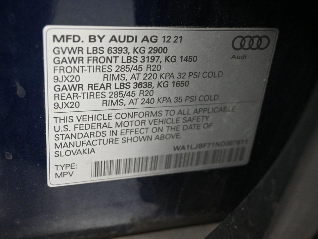 used 2022 Audi Q7 car, priced at $29,999