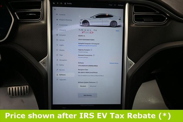 used 2016 Tesla Model S car, priced at $19,999