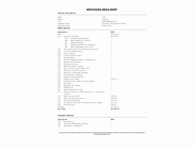 used 2024 Mercedes-Benz CLA 250 car, priced at $33,999