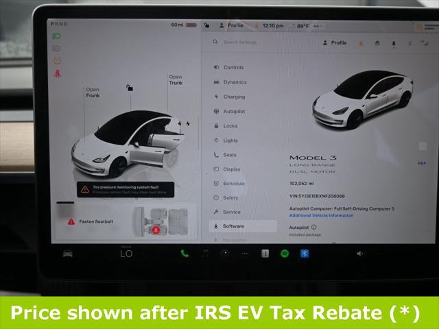 used 2022 Tesla Model 3 car, priced at $15,999