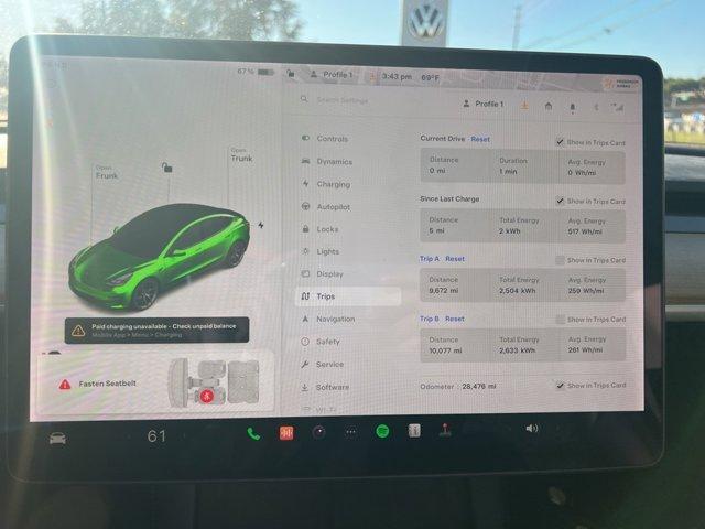 used 2021 Tesla Model 3 car, priced at $23,700