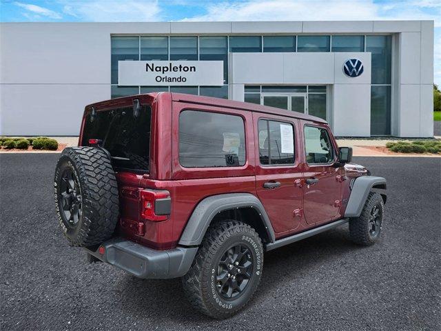 used 2021 Jeep Wrangler car, priced at $32,000