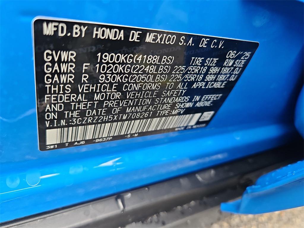 new 2026 Honda HR-V car, priced at $31,350