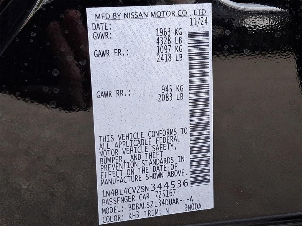 new 2025 Nissan Altima car, priced at $33,765