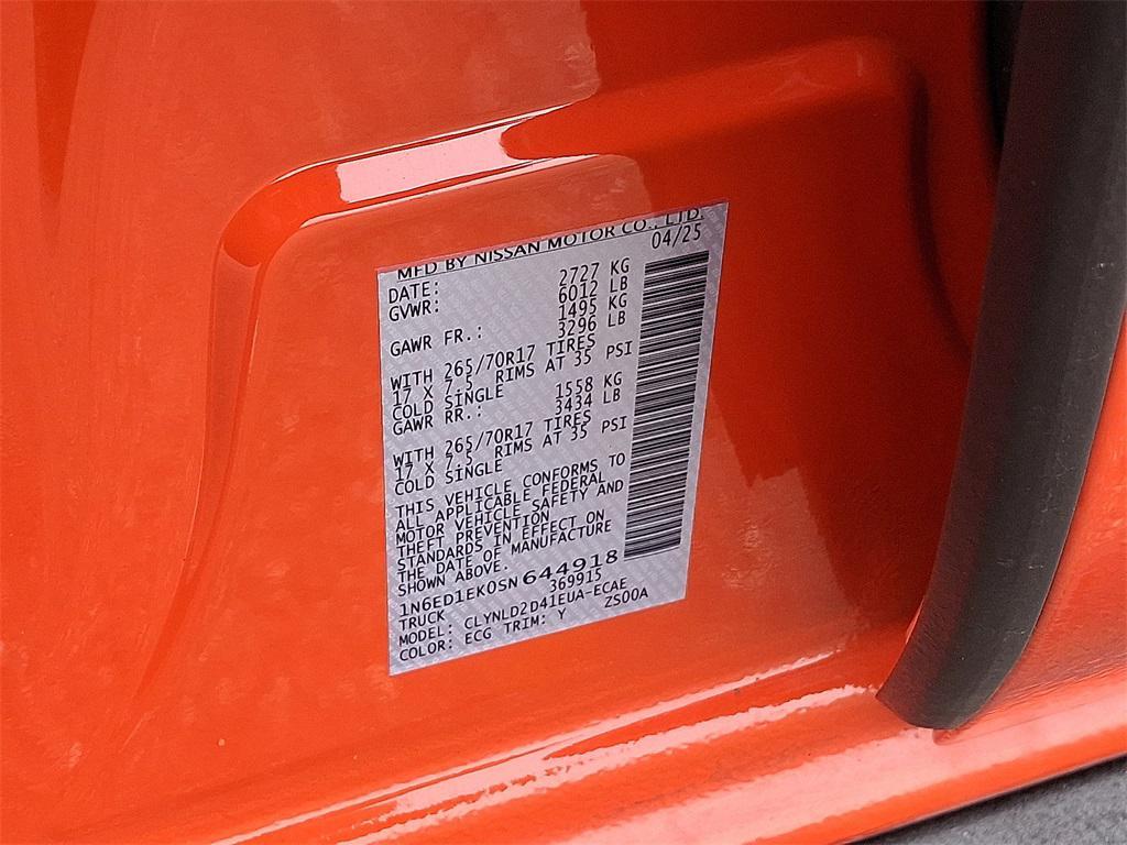 new 2025 Nissan Frontier car, priced at $43,490