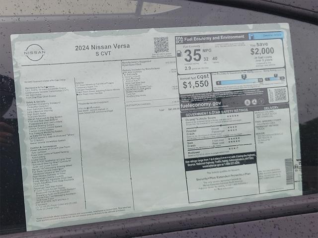 new 2024 Nissan Versa car, priced at $21,240