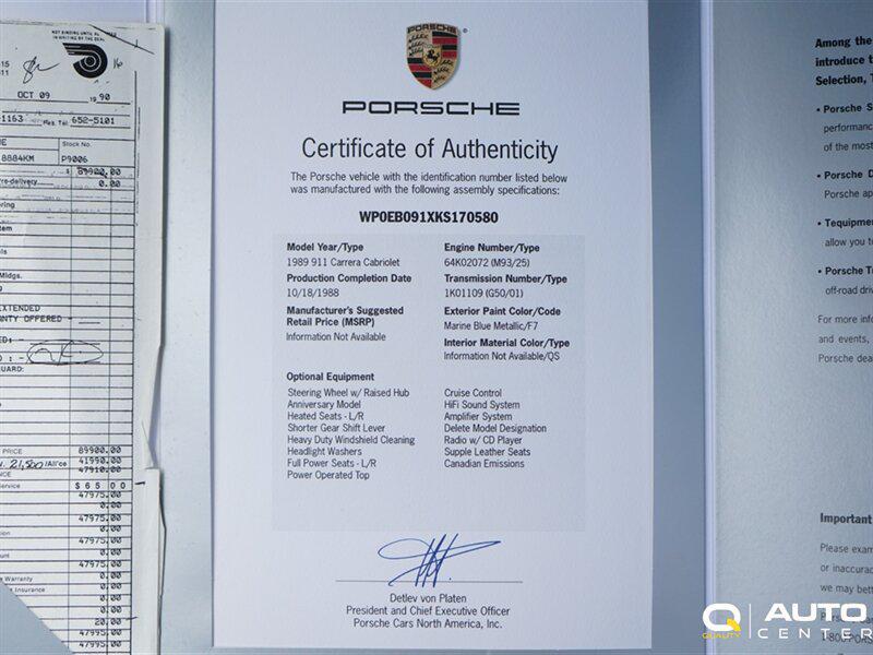 used 1989 Porsche 911 car, priced at $87,998