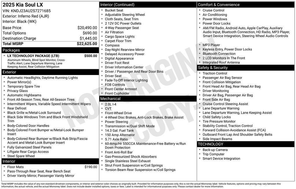used 2025 Kia Soul car, priced at $24,950