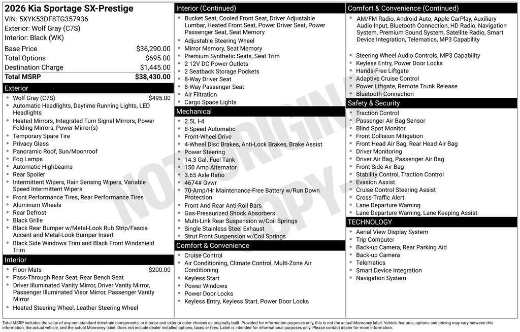 new 2026 Kia Sportage car