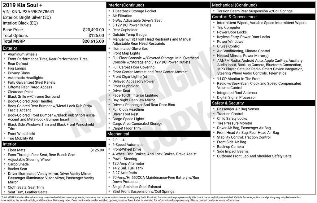 used 2019 Kia Soul car, priced at $6,691