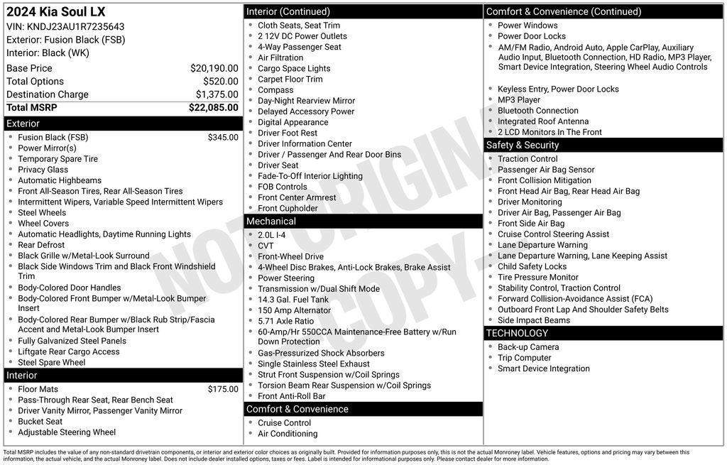 used 2024 Kia Soul car, priced at $19,995