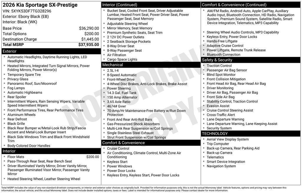 new 2026 Kia Sportage car