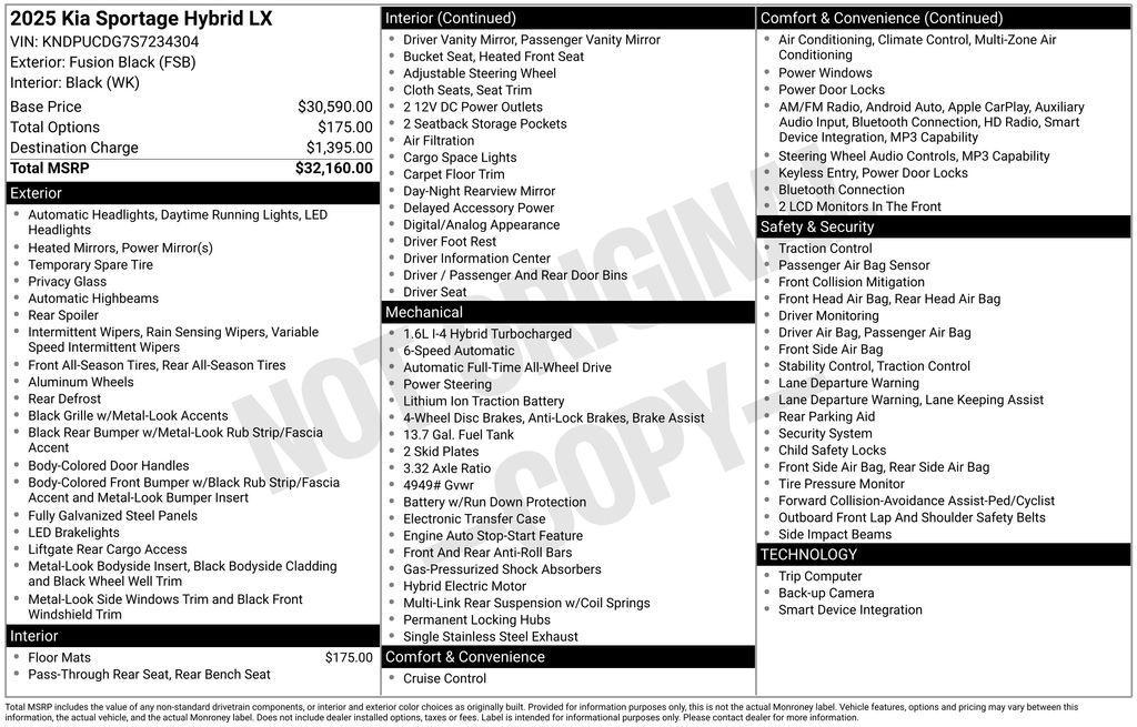 new 2025 Kia Sportage Hybrid car