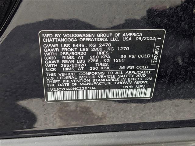 used 2022 Volkswagen Atlas Cross Sport car, priced at $24,498