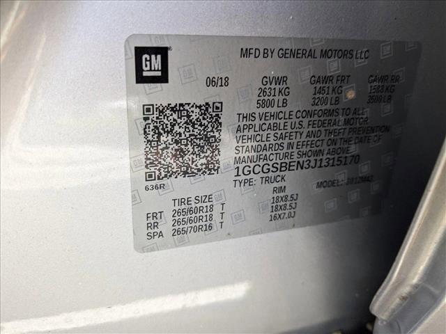 used 2018 Chevrolet Colorado car, priced at $20,853