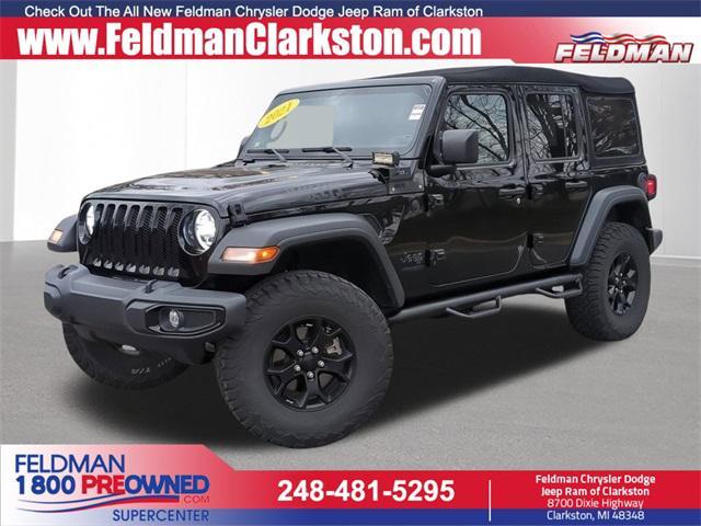 used 2021 Jeep Wrangler car, priced at $32,141