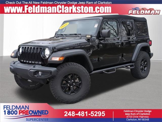used 2021 Jeep Wrangler car, priced at $32,484