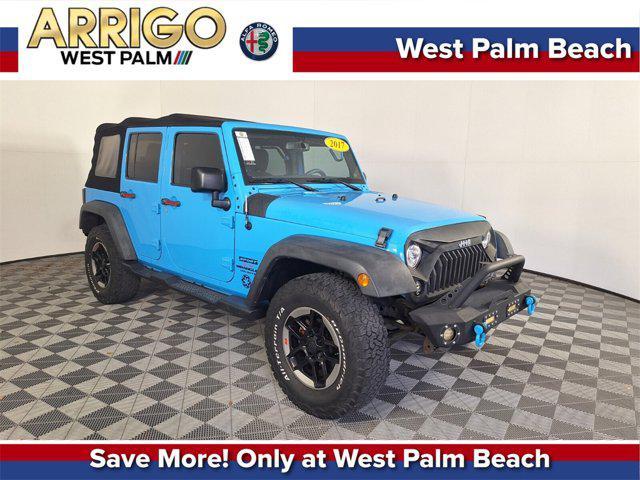 used 2017 Jeep Wrangler Unlimited car, priced at $21,056