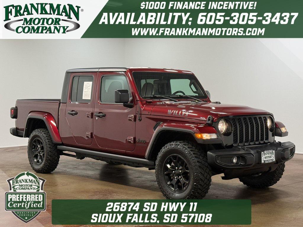 used 2022 Jeep Gladiator car, priced at $31,200