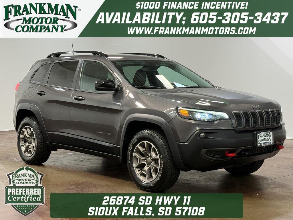 used 2022 Jeep Cherokee car, priced at $25,612