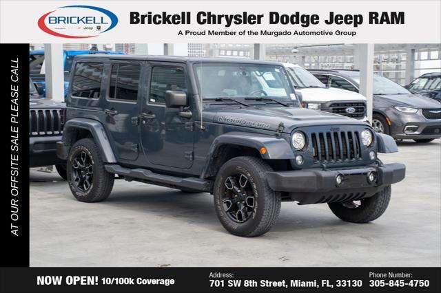 used 2017 Jeep Wrangler Unlimited car, priced at $18,290