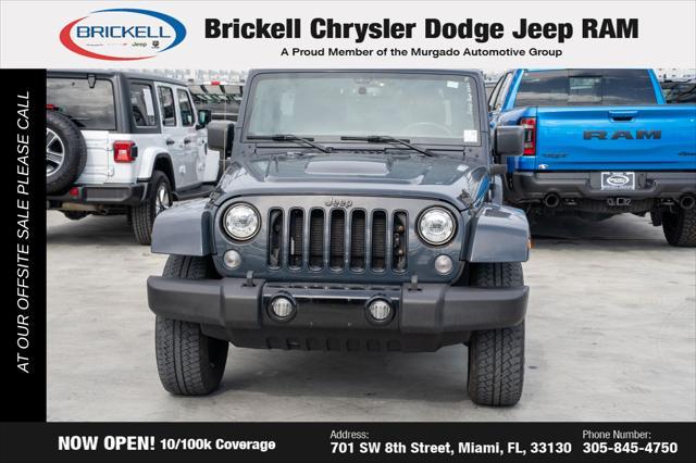 used 2017 Jeep Wrangler Unlimited car, priced at $18,290