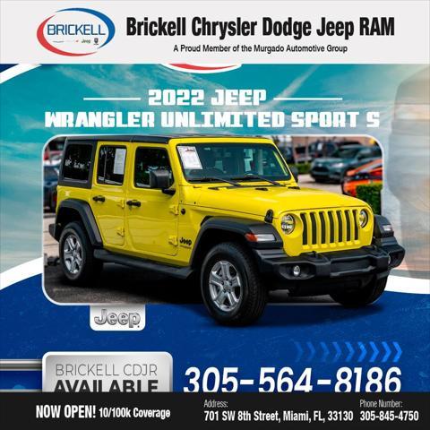 used 2022 Jeep Wrangler Unlimited car, priced at $27,704