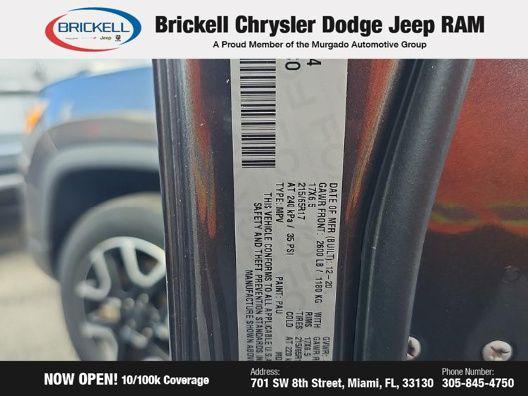 used 2021 Jeep Compass car, priced at $16,201