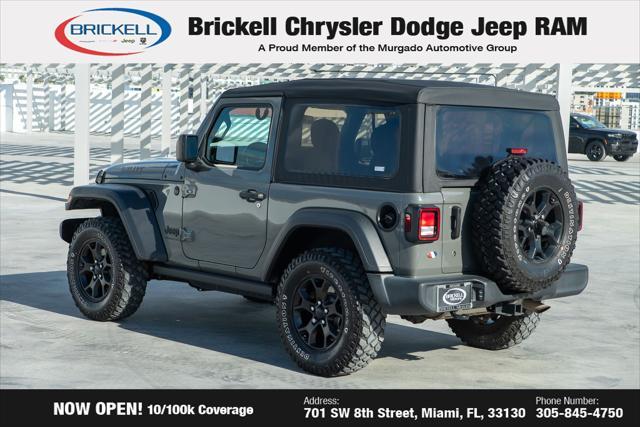 used 2021 Jeep Wrangler car, priced at $25,589