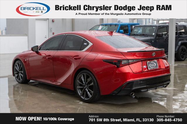 used 2023 Lexus IS 350 car, priced at $38,320