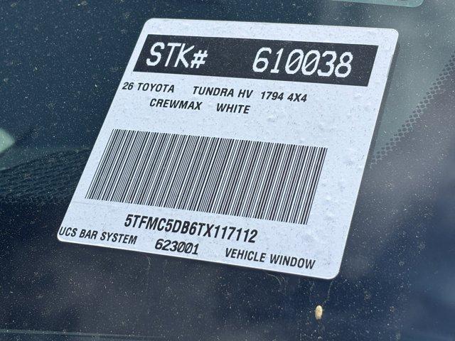 new 2026 Toyota Tundra car, priced at $76,035