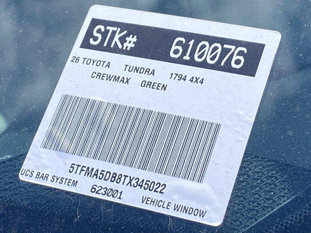 new 2026 Toyota Tundra car, priced at $71,635