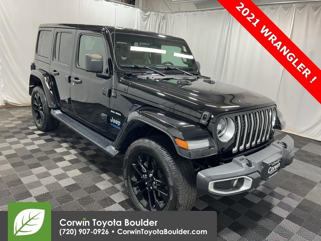 used 2021 Jeep Wrangler Unlimited 4xe car, priced at $29,000