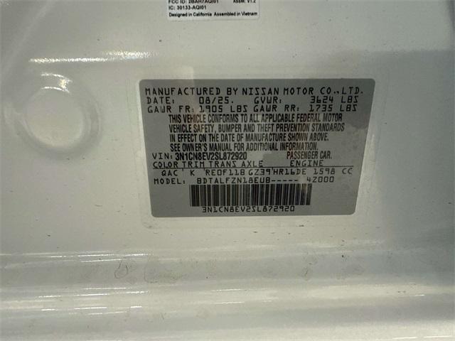 new 2025 Nissan Versa car, priced at $16,435