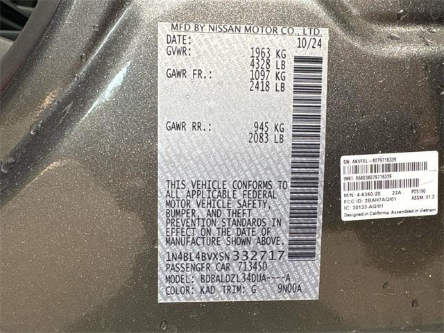 new 2025 Nissan Altima car, priced at $22,401