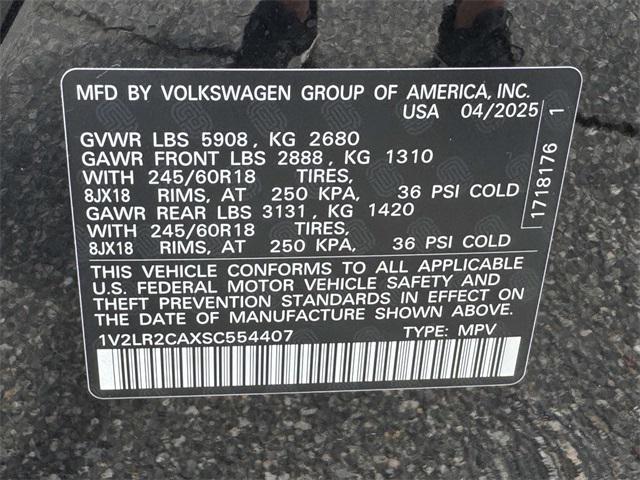 new 2025 Volkswagen Atlas car, priced at $40,757