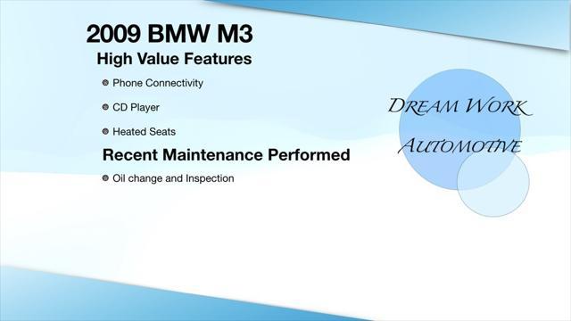 used 2009 BMW M3 car, priced at $23,145