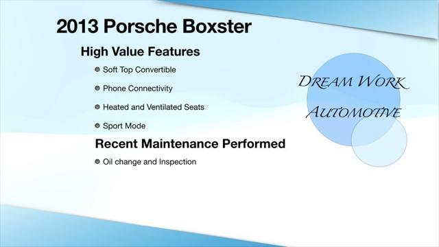 used 2013 Porsche Boxster car, priced at $38,995