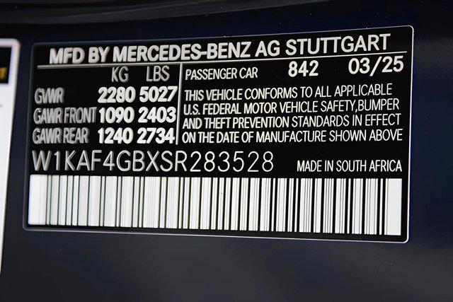 new 2025 Mercedes-Benz C-Class car, priced at $55,505