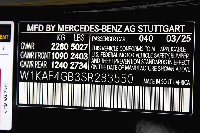new 2025 Mercedes-Benz C-Class car, priced at $54,755