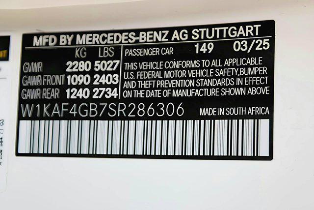 new 2025 Mercedes-Benz C-Class car, priced at $53,845